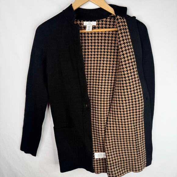 H By Halston Black One Button Cardigan Sweater S - Picture 3 of 9